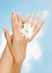 image of beautiful nails and woman fingers