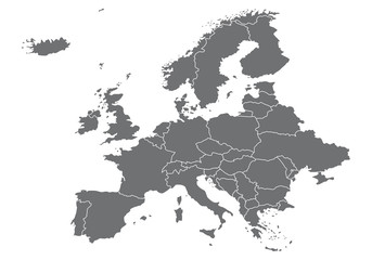 Europa Karte Vektoren - obrazy, fototapety, plakaty