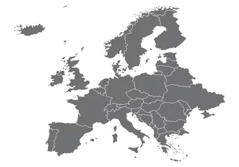 Deurstickers Europa Karte Vektoren © virtua73