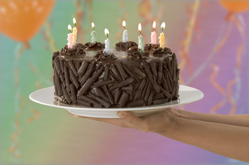 colorful birthday cake