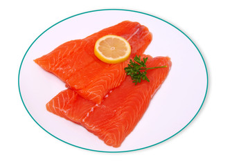 filets de saumon rose