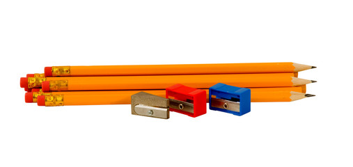 PENCILS WITH DIFFERENT SHARPENERS