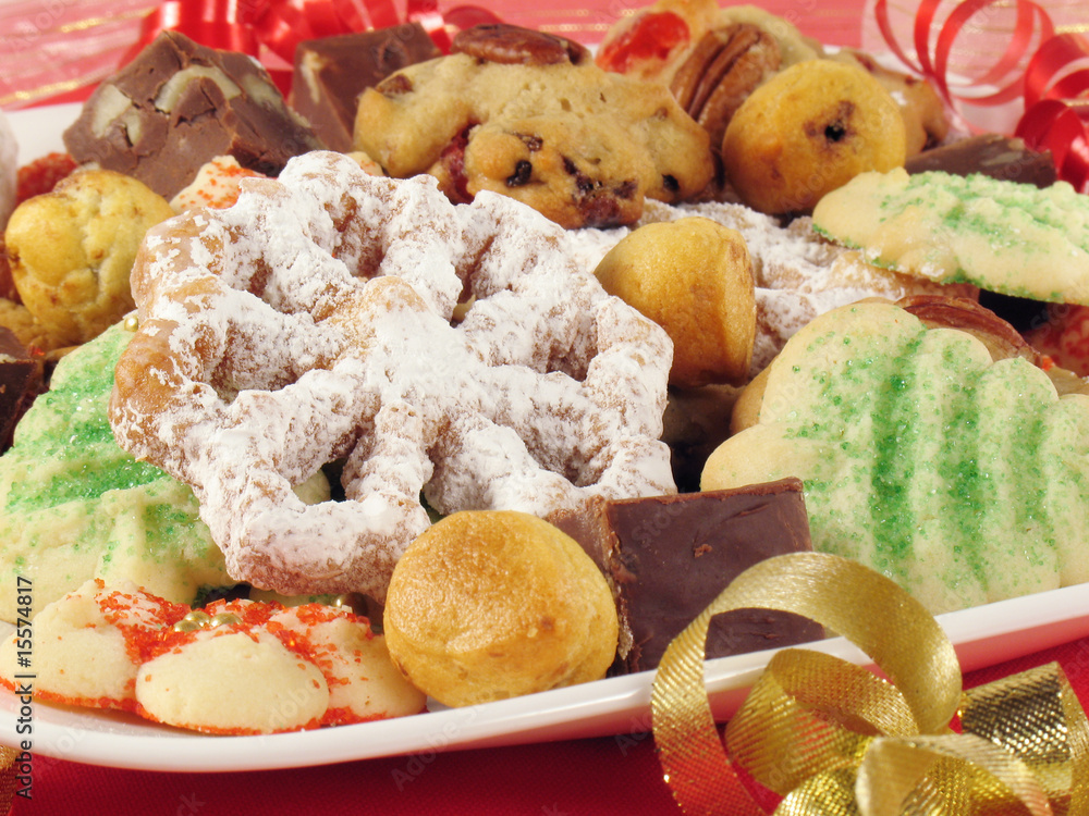 Wall mural Plate of Christmas Cookies