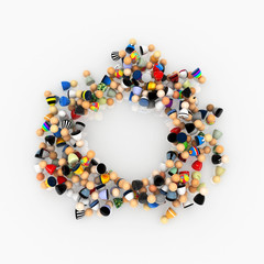 Cartoon Crowd, Circle Pile