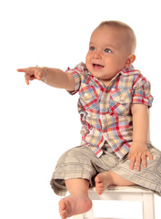 baby zeigt auf etwas