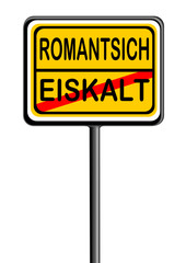 Information auf Schild