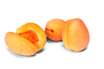 Fototapeta na wymiar fresh apricot on white background