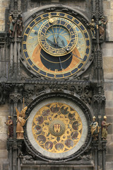 detail of old prague clock