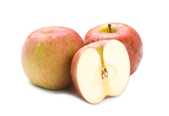 Isolated fresh apple fruit