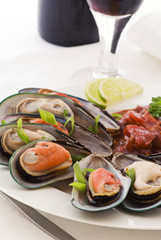 Muscheln mit Tomatensauce