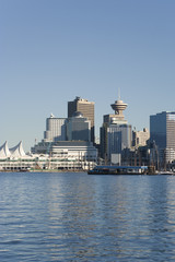 Fototapeta na wymiar Vancouver BC Pejzaż z Lookout w Harbour Centre