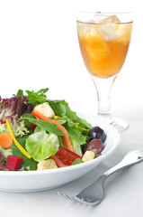 Salad With Iced Tea