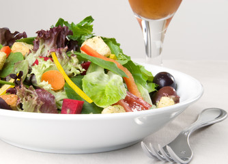 Bright Lettuce And Vegetable Salad