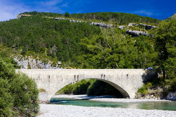 Naklejka premium Carejuan Bridge, Verdon Gorge, Provence, France