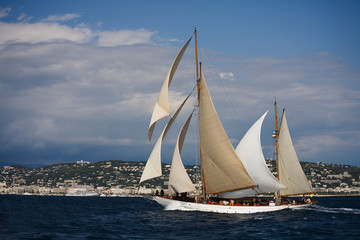 Fototapeta na wymiar Old sailing boat
