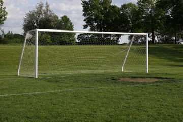 Empty Soccer Net