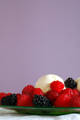 Ice Cream and Berries