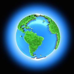 3D Concept of the Planet Earth symbolizing the nature .
