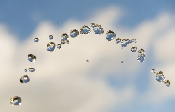 Water drops in the sky