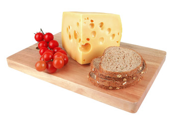 cheese with tomato and bread