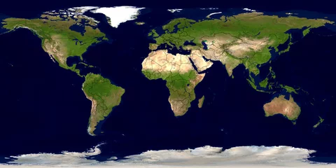 Foto op Plexiglas Erde mit Ländergrenzen © leiana