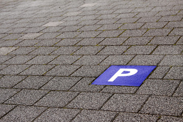 Parkplatz blau