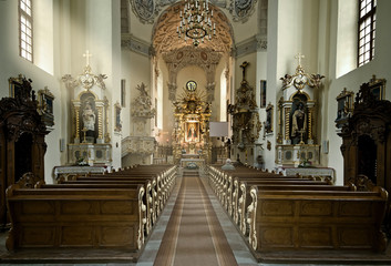 Fototapeta na wymiar Historic St. Anna's church in Koden, Poland