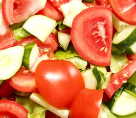 Crédence de cuisine en plexiglas Tranches de fruits salade