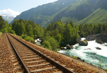 Railway in the mountains