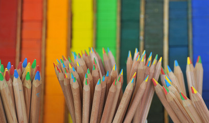 colorful artist equipment