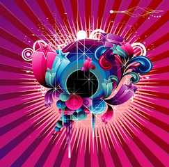 composicion abstracta en vector