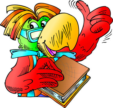 Papagei_mit_Buch