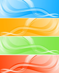 Vector wave banners; clip-art