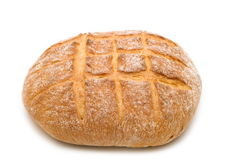 fresh bread on white background
