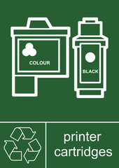 Recycling Sign Printer Cartridges