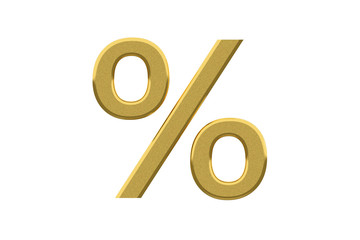 Gold Percent Sign