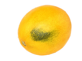 Ripe melon over white background. Isolated