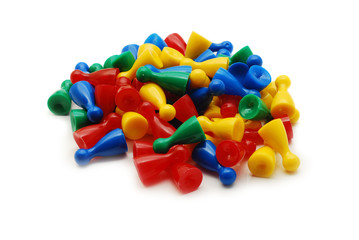gaming pieces isolated