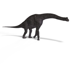 giant dinosaur brachiosaurus With Clipping Path over white