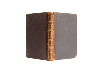 Antique book stands isolated on white background