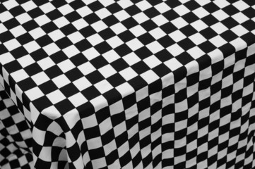 Obraz premium black and white checkered cloth background