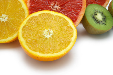 Orange coupée en deux