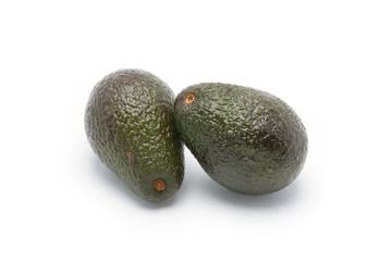 Avocats sur fond blanc