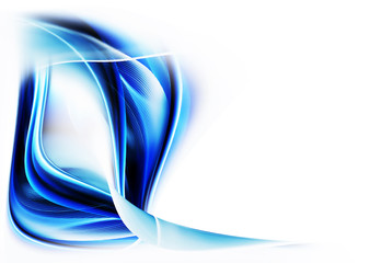 Naklejka premium blue wavy motion