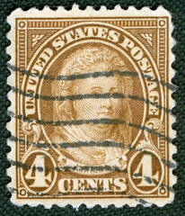 Martha Washington on US vintage postmark