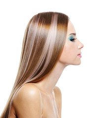 Female with long health beautiful hair