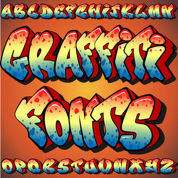 Fototapeta Graffiti Fonts