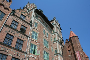 Facade of houses in Gdansk Poland