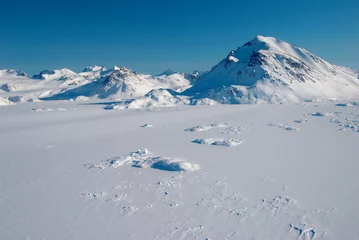 Abwaschbare Fototapete Nördlicher Polarkreis Grönland, Berge