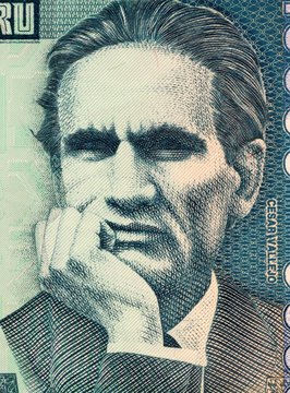 Cesar Vallejo on 10000 Indis 1988 Banknote from Peru